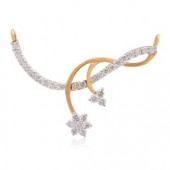 Beautifully Crafted Diamond Necklace & Matching Earrings in 18K Yellow Gold with Certified Diamonds - TM0170P